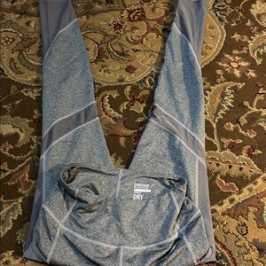 Gymshark Gray Sleek Sculpture Mesh Insert Leggings Size Small